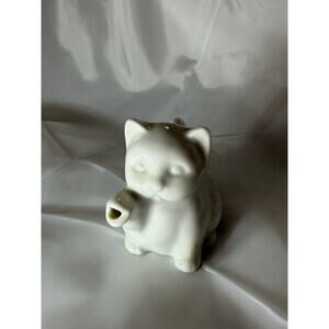 Vintage Kitty Cat Creamer White Porcelain Japan HIC Figure Kitchen Serving Piece